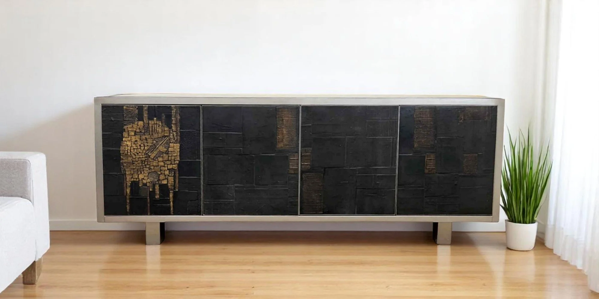 Encore Furniture Gallery-1970s Brutalist Pia Manu Sculpted Slate